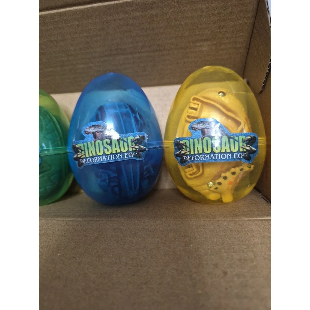 4 Pack Jumbo Dinosaur Deformation Eggs - Perfect for BIRTHDAY Baskets & Gifts